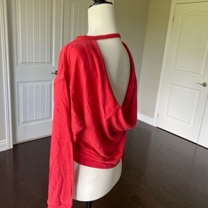 SOLD BCBG crop top with an open back